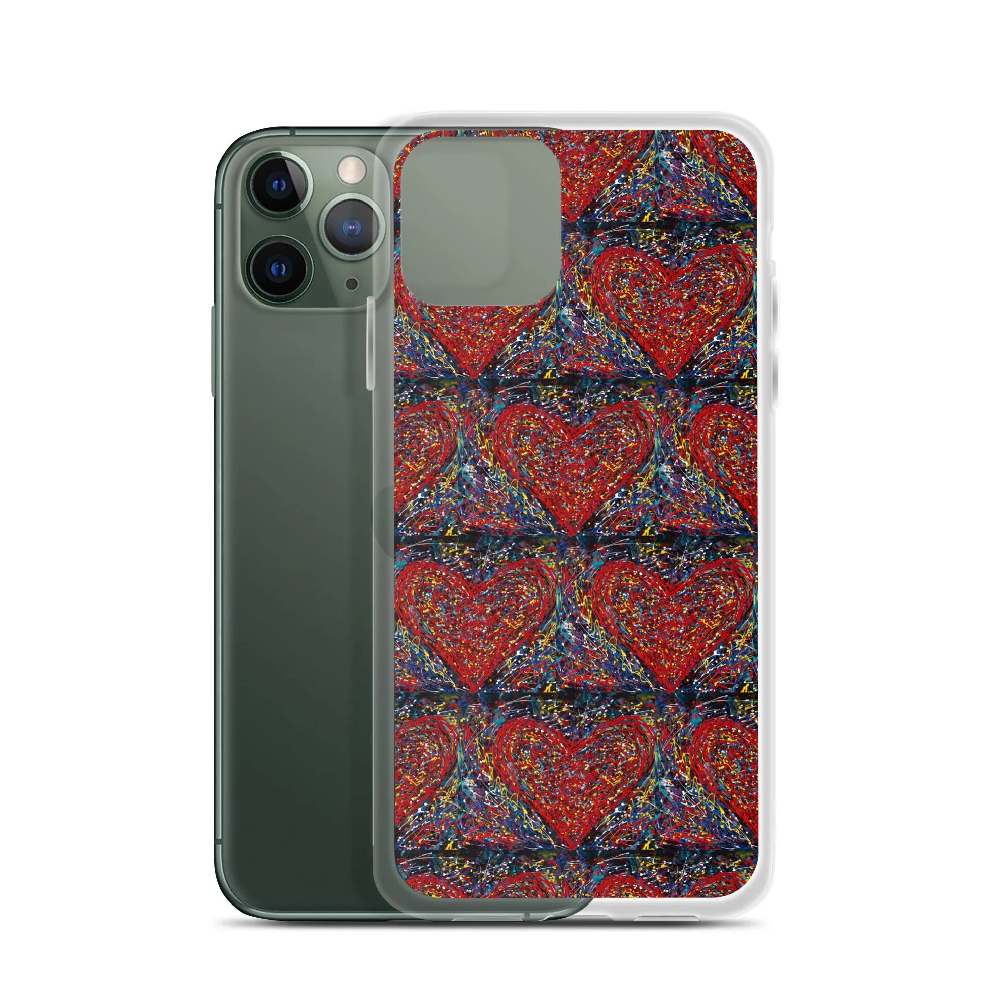 "Heart Scribbles" - iPhone Case