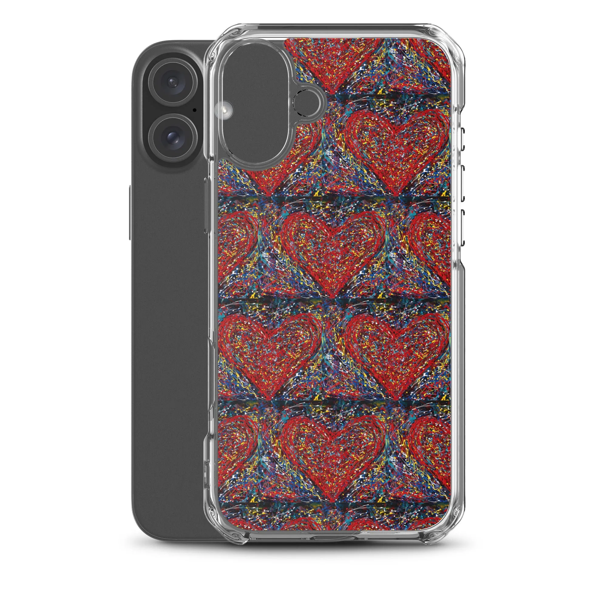 "Heart Scribbles" - iPhone Case