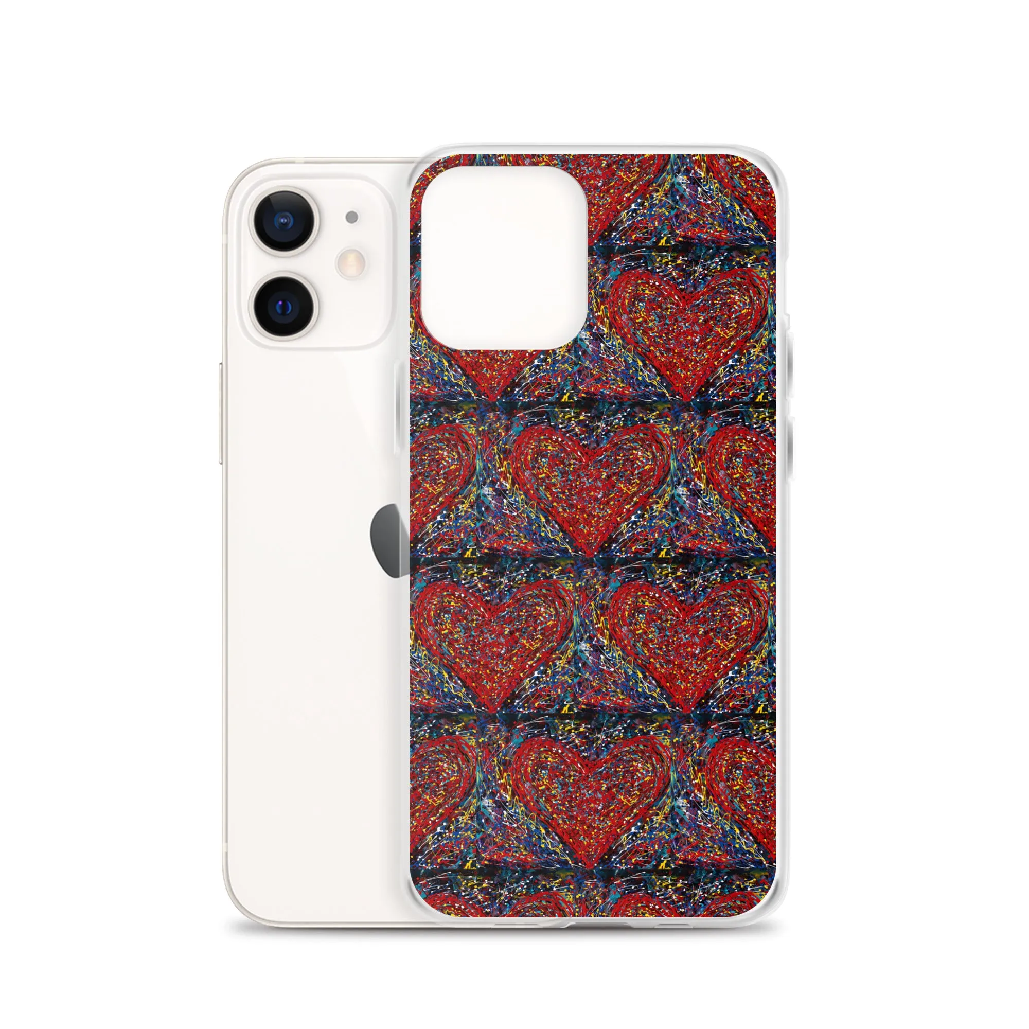 "Heart Scribbles" - iPhone Case