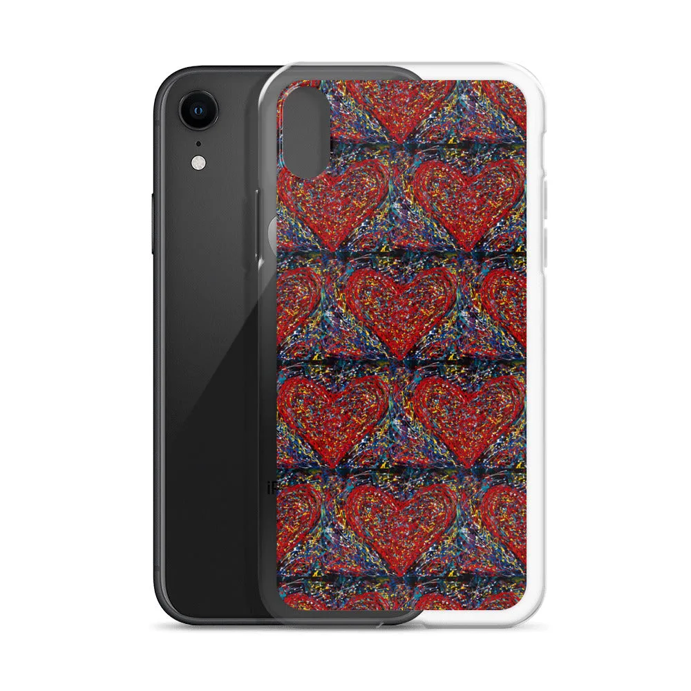 "Heart Scribbles" - iPhone Case