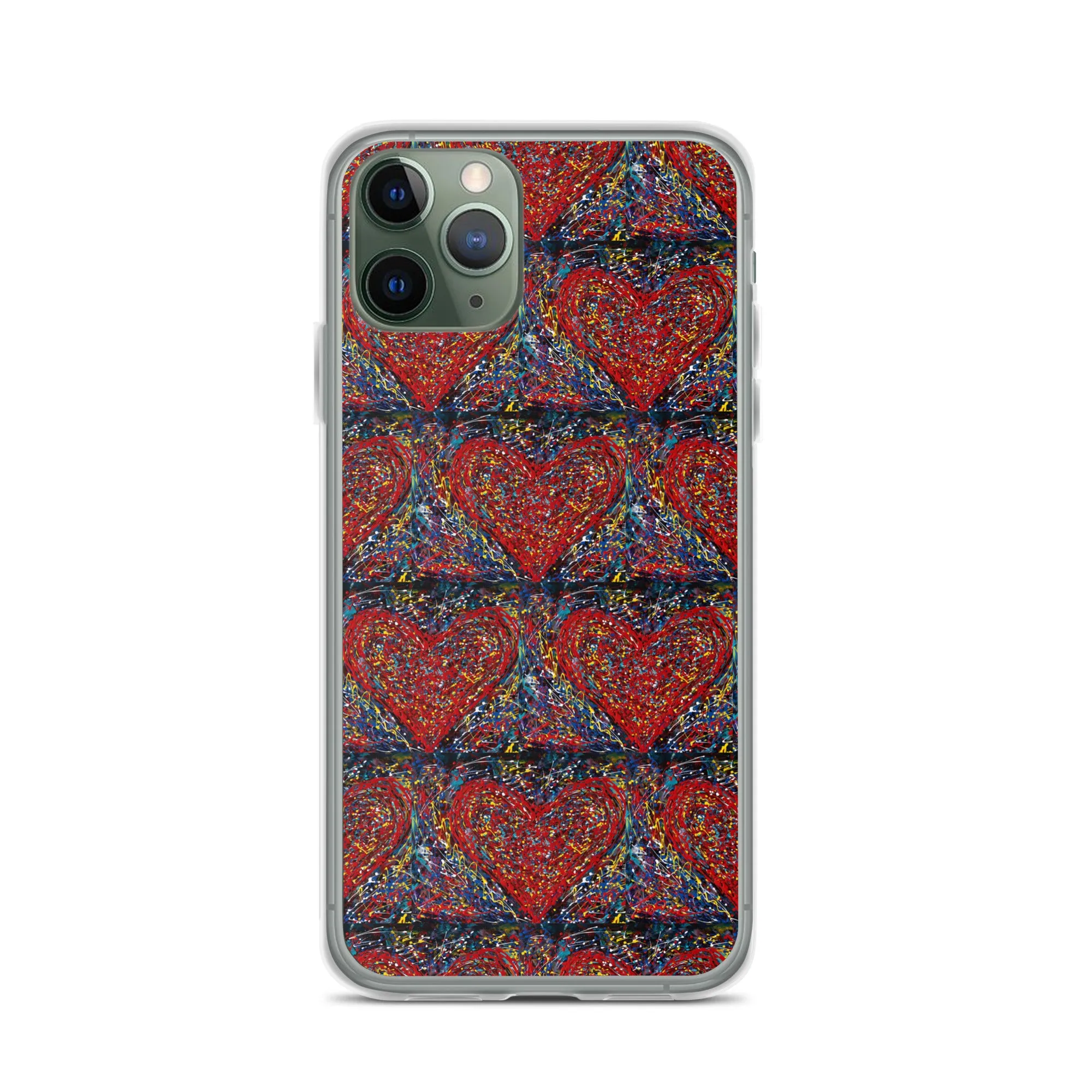 "Heart Scribbles" - iPhone Case