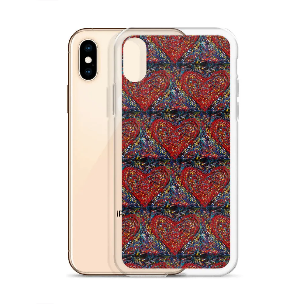 "Heart Scribbles" - iPhone Case