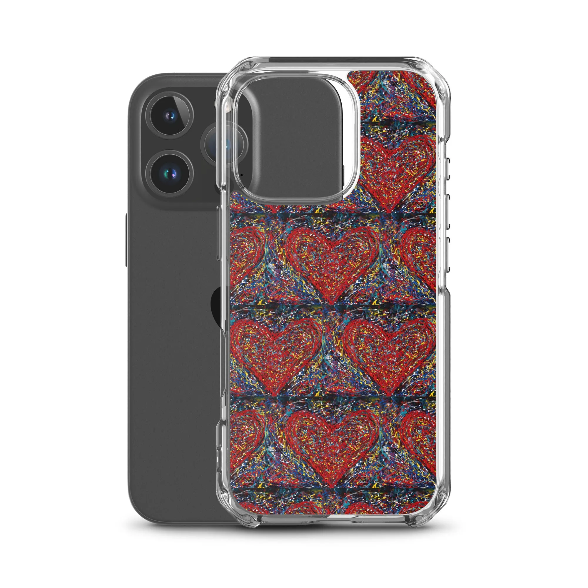 "Heart Scribbles" - iPhone Case