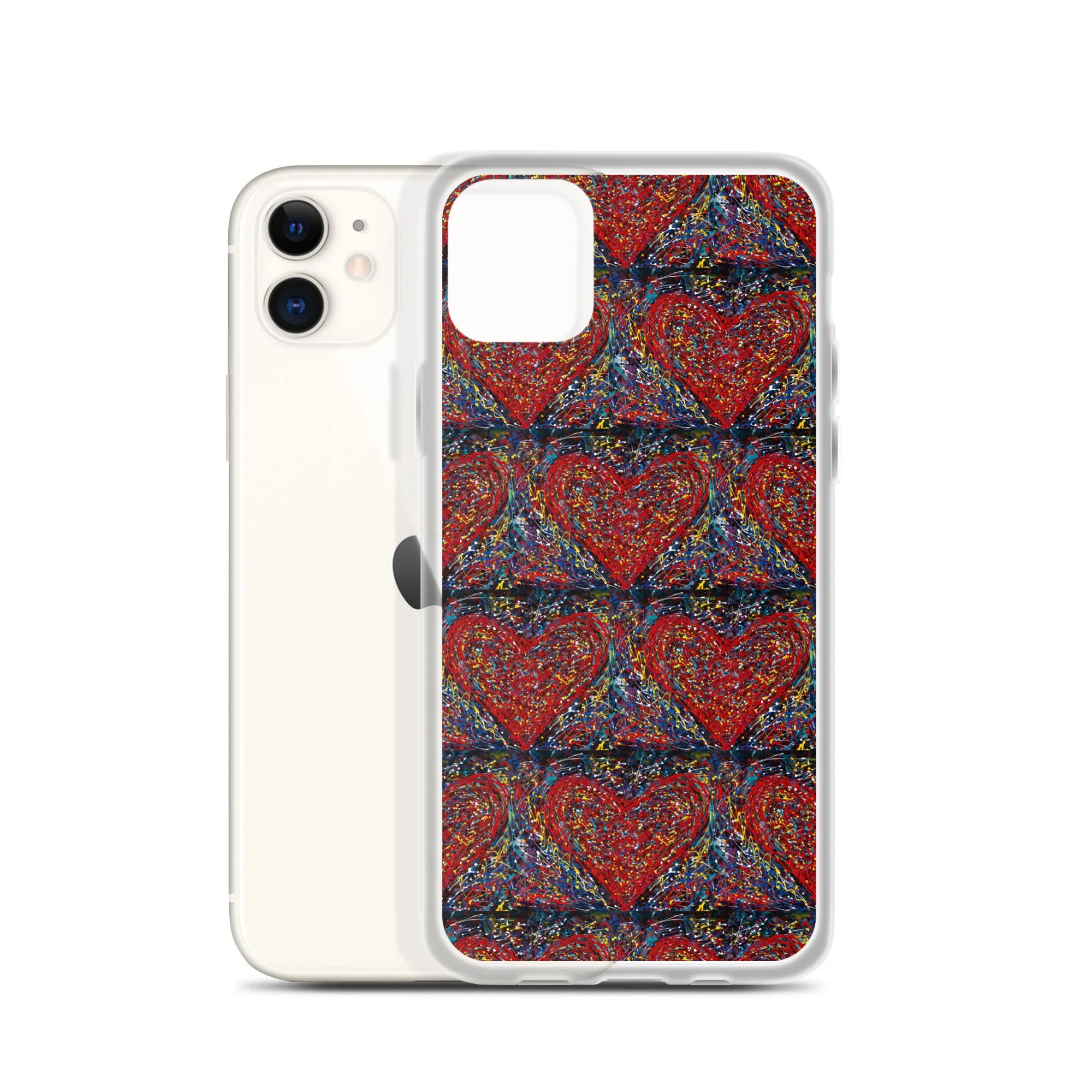 "Heart Scribbles" - iPhone Case