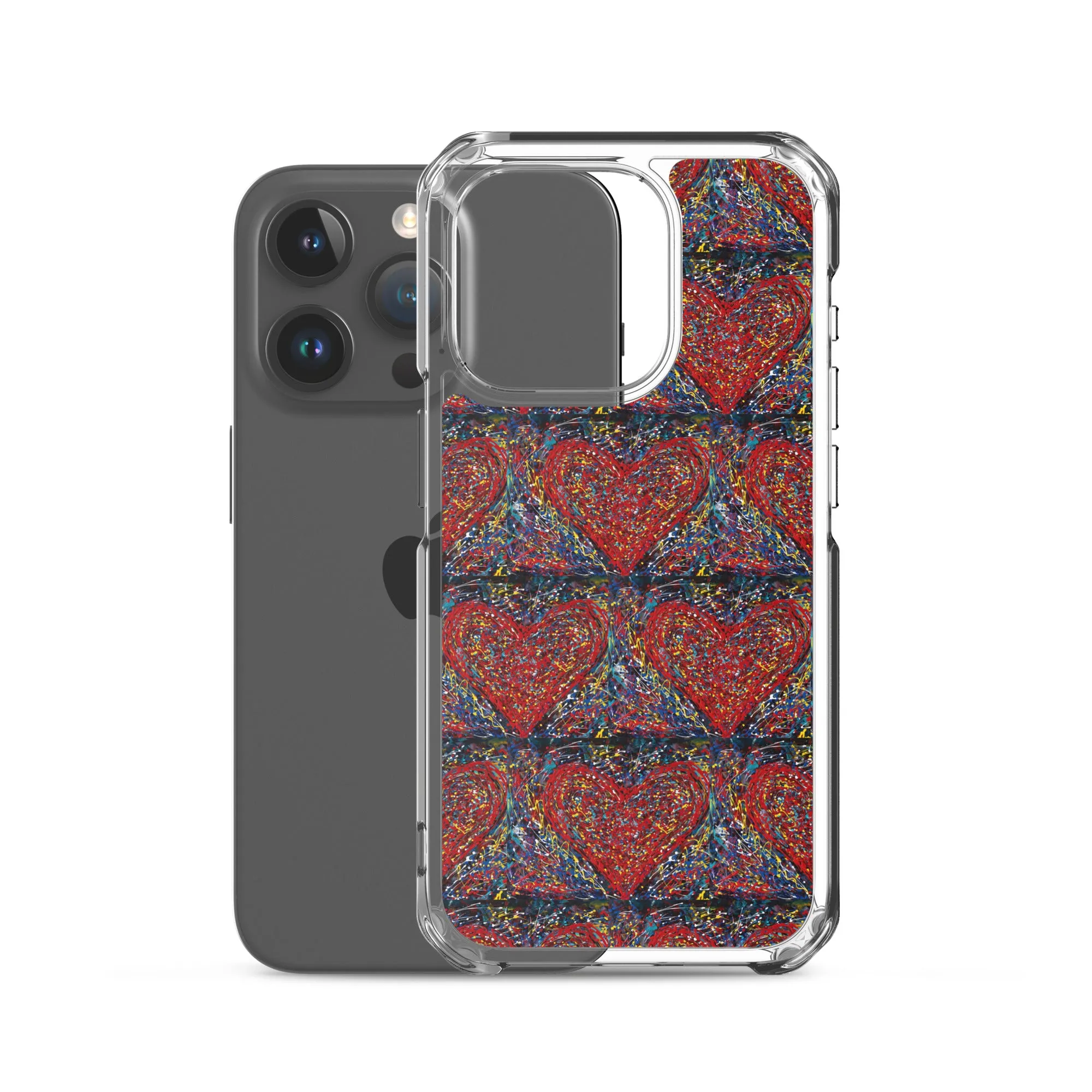 "Heart Scribbles" - iPhone Case