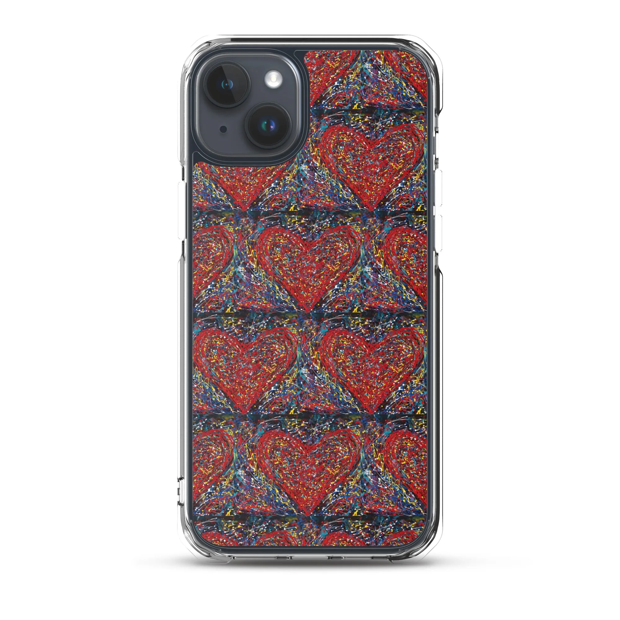 "Heart Scribbles" - iPhone Case