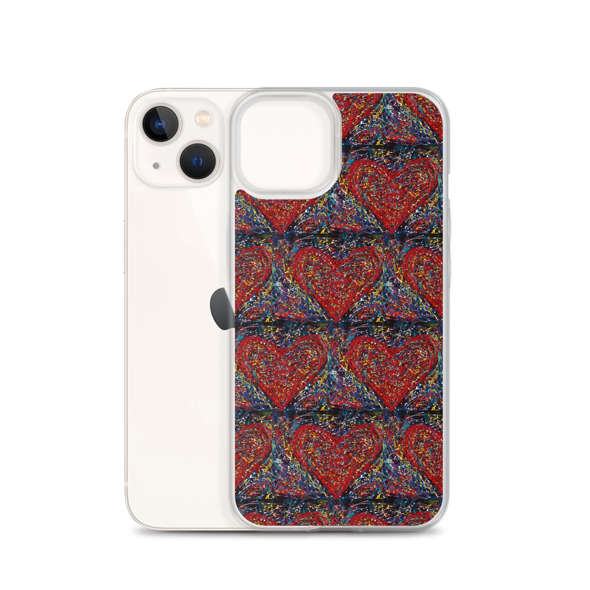 "Heart Scribbles" - iPhone Case