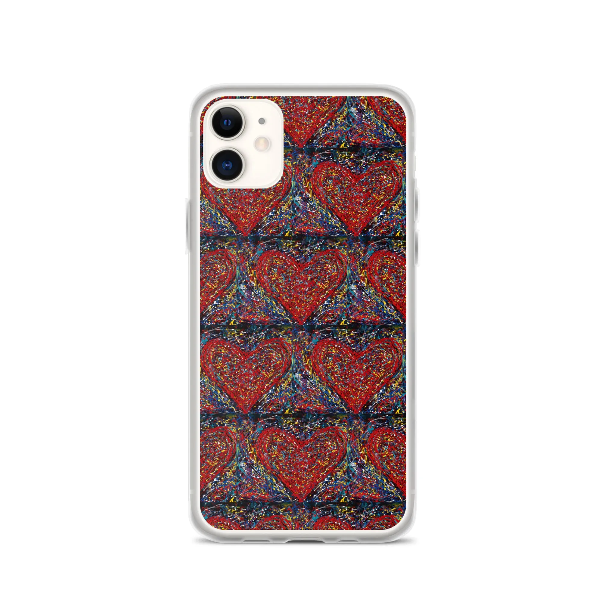 "Heart Scribbles" - iPhone Case