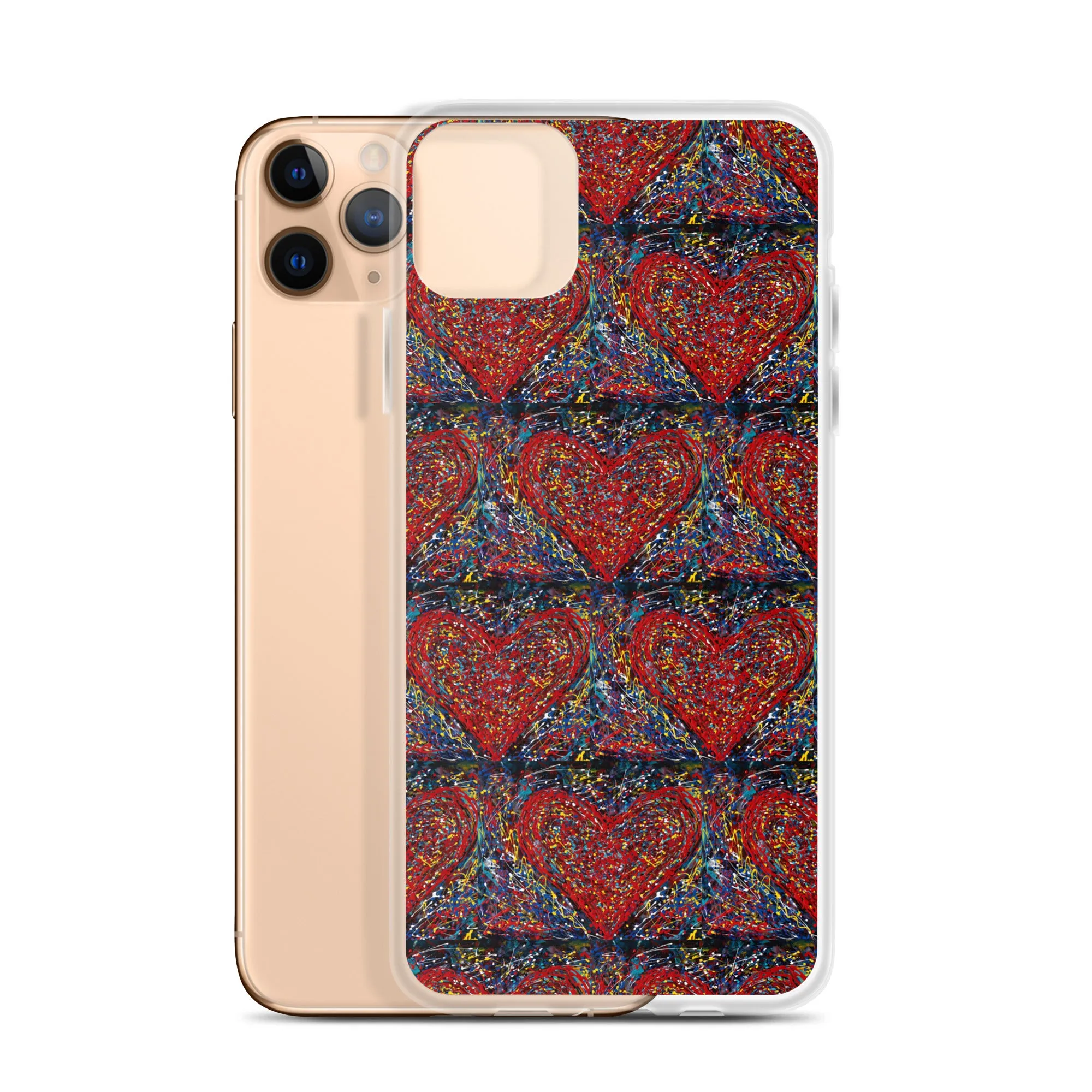 "Heart Scribbles" - iPhone Case