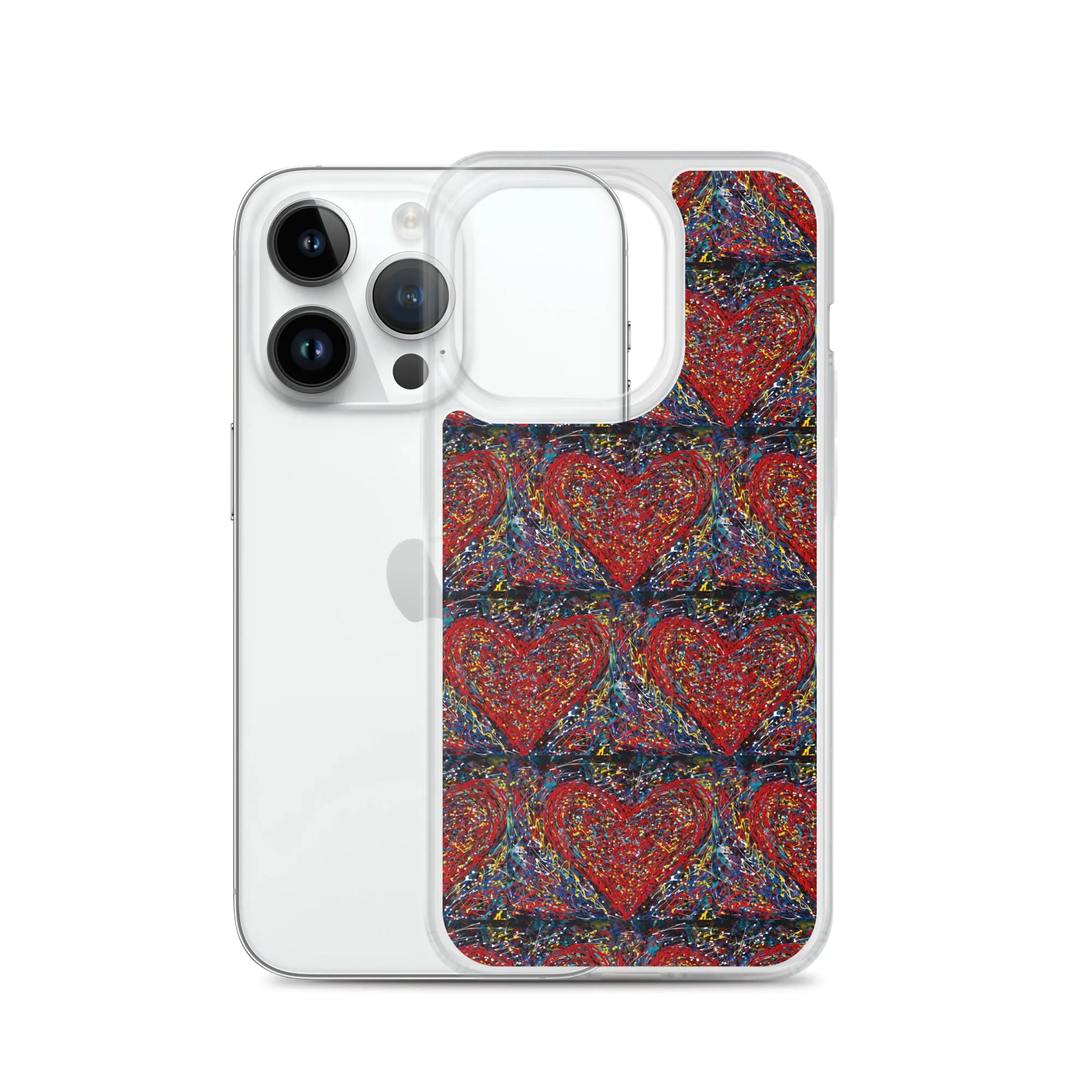 "Heart Scribbles" - iPhone Case