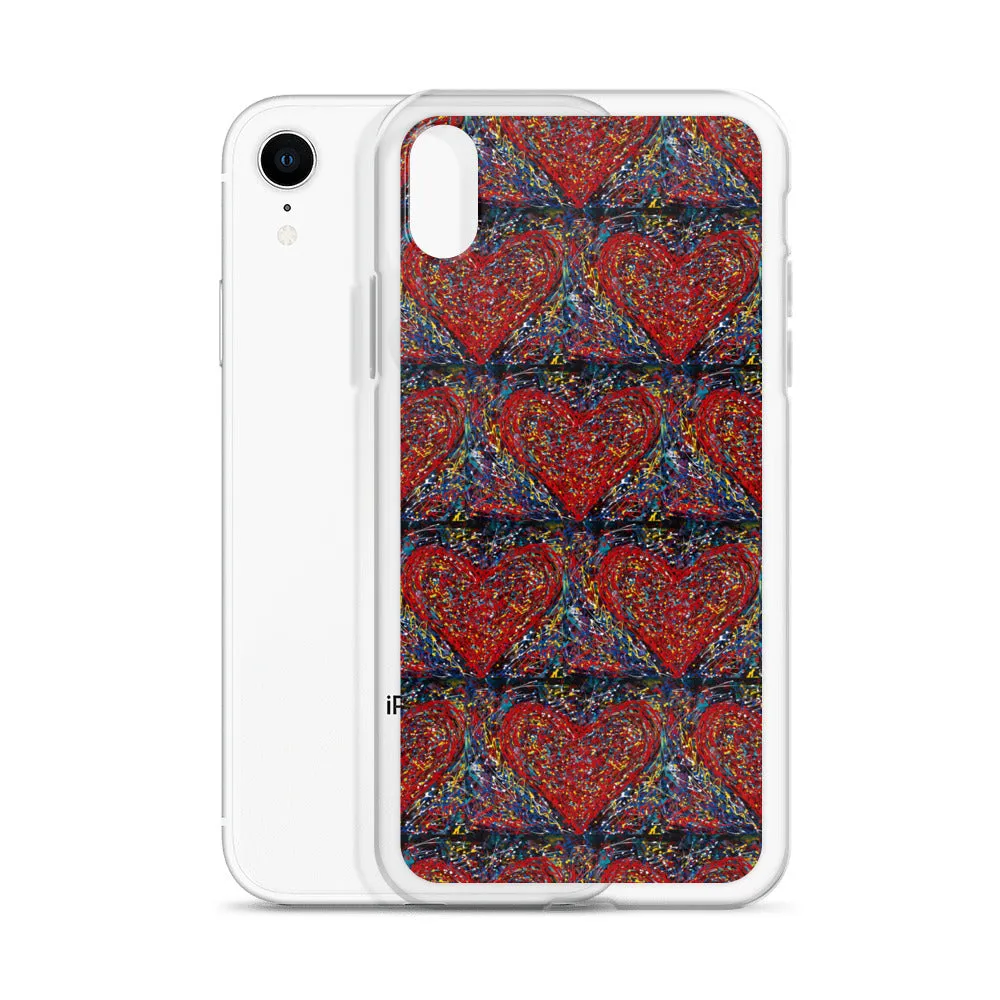 "Heart Scribbles" - iPhone Case