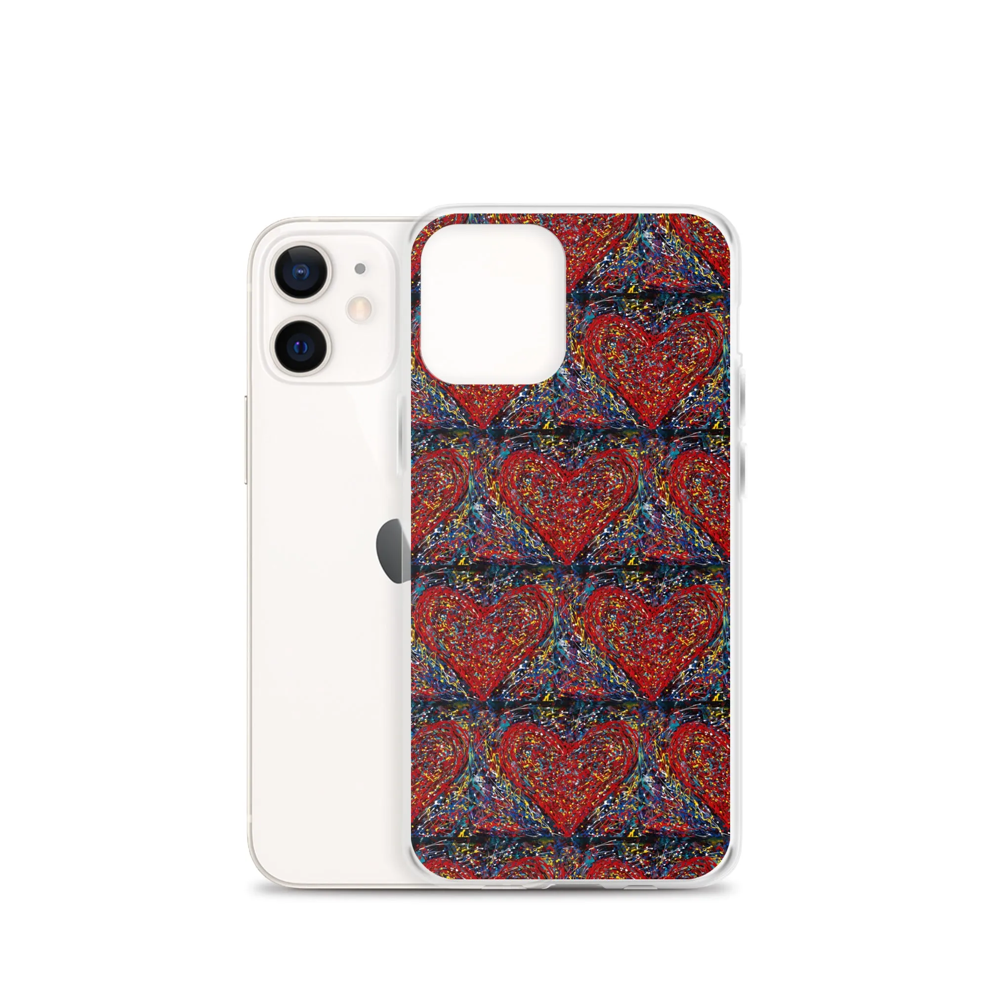 "Heart Scribbles" - iPhone Case