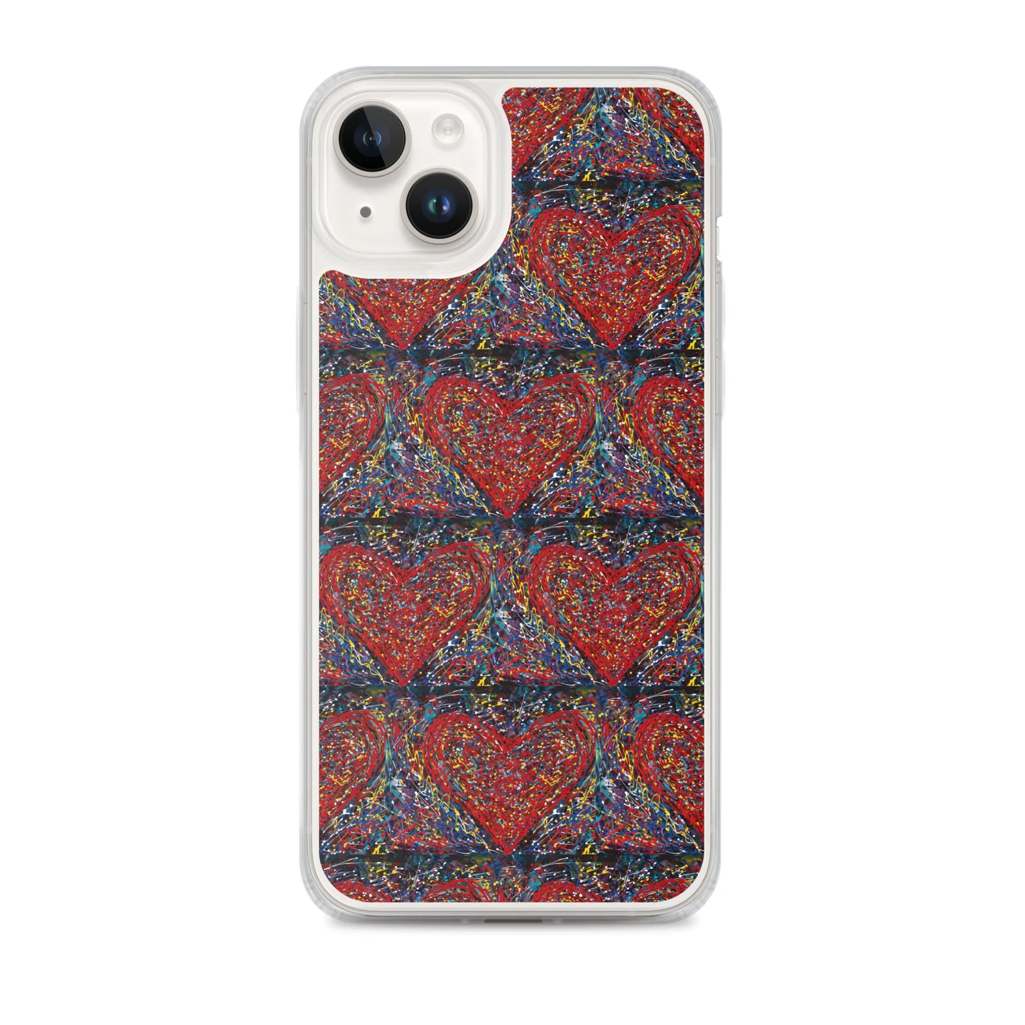 "Heart Scribbles" - iPhone Case