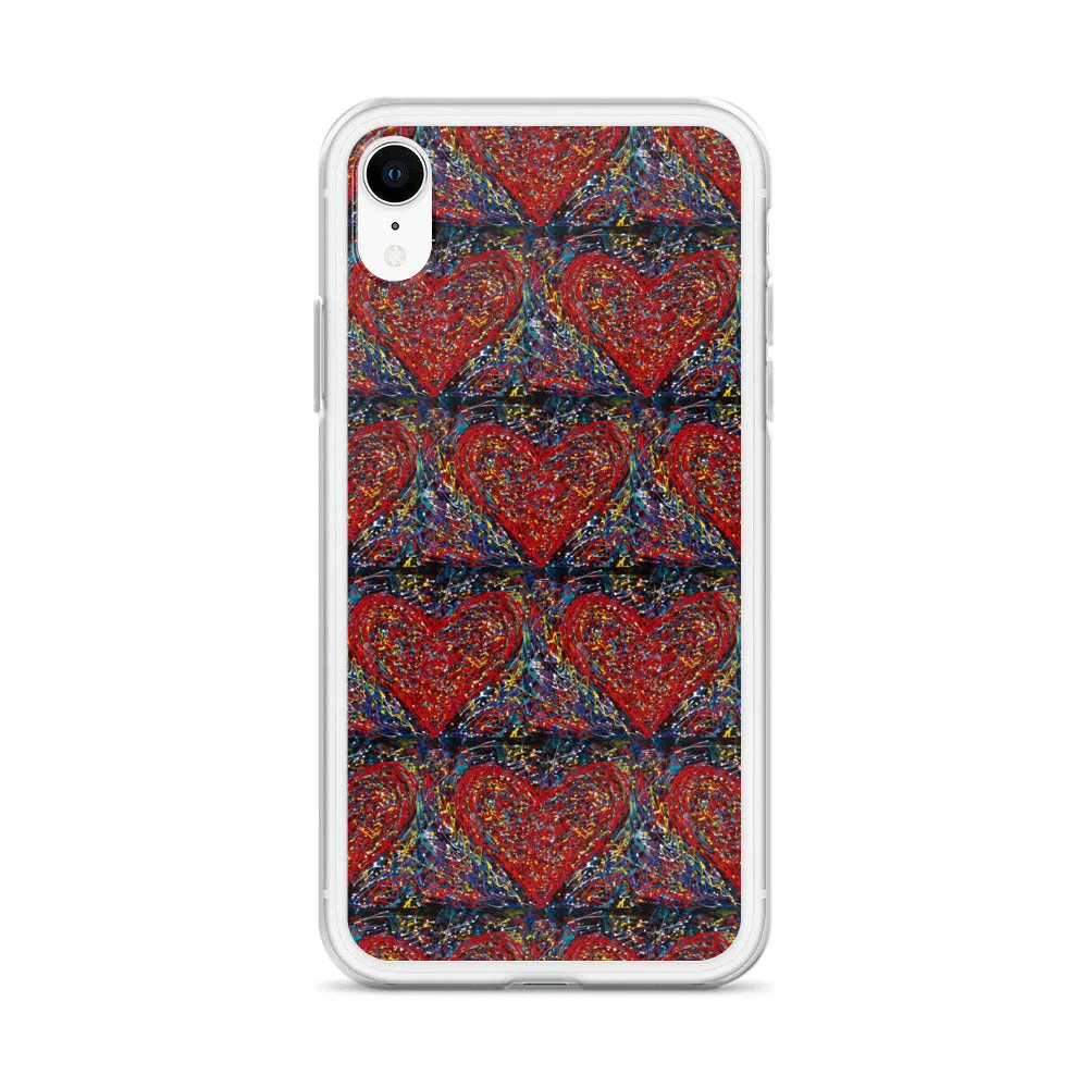 "Heart Scribbles" - iPhone Case