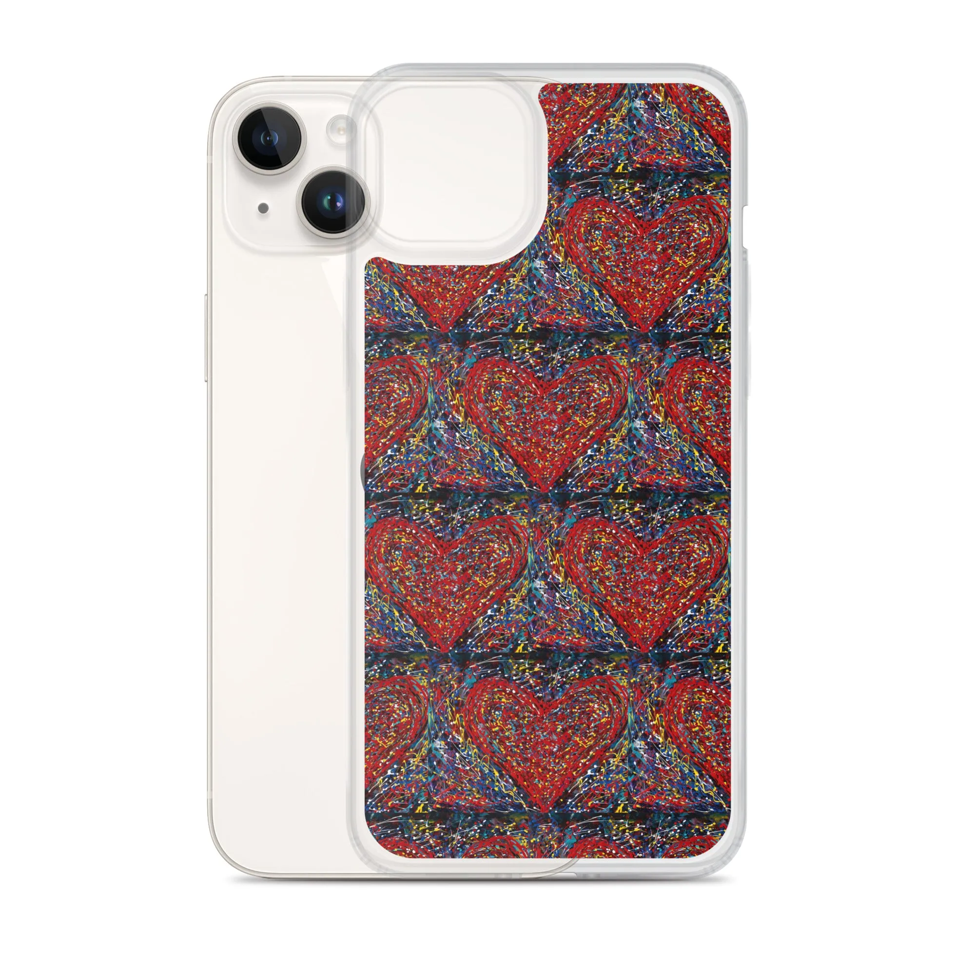 "Heart Scribbles" - iPhone Case