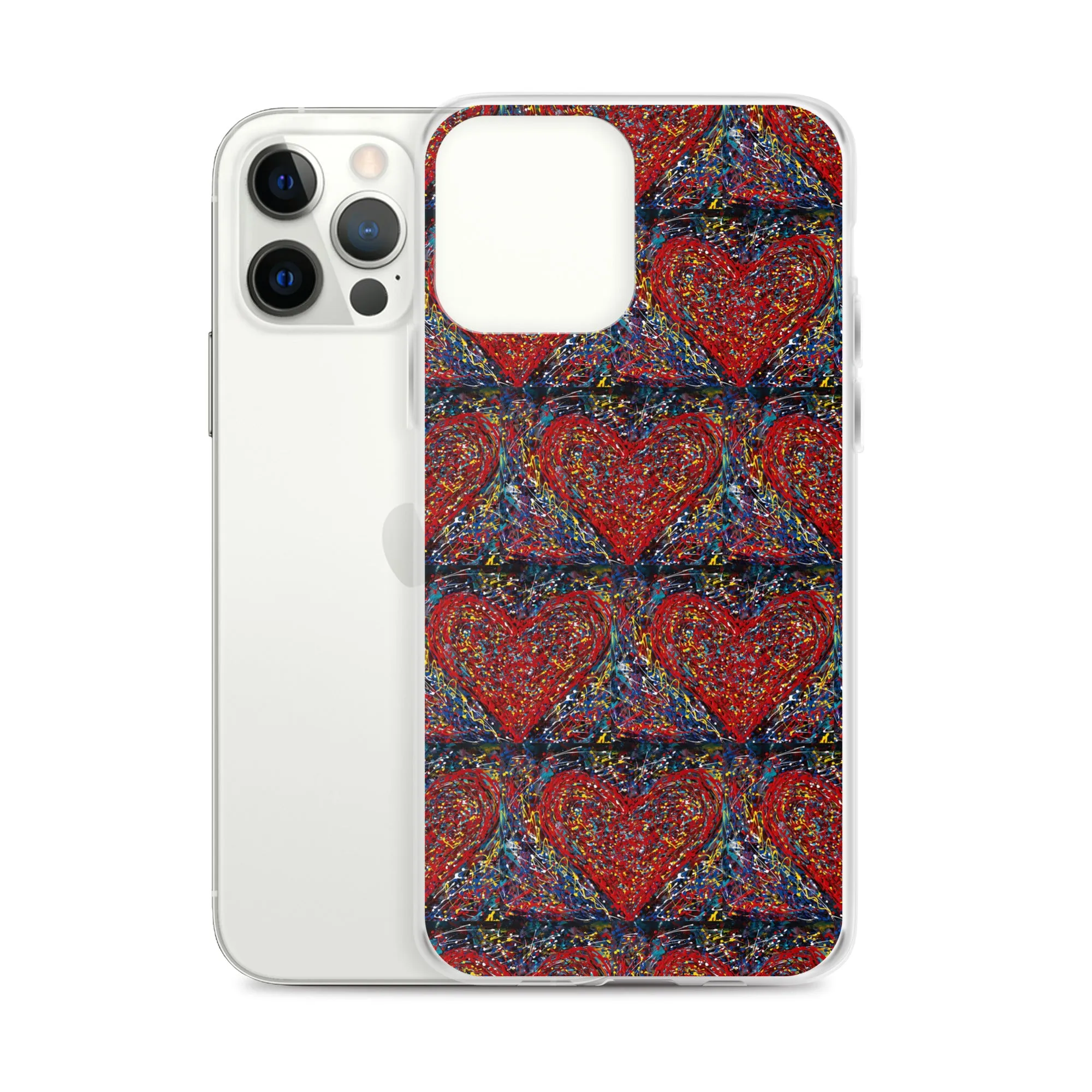 "Heart Scribbles" - iPhone Case