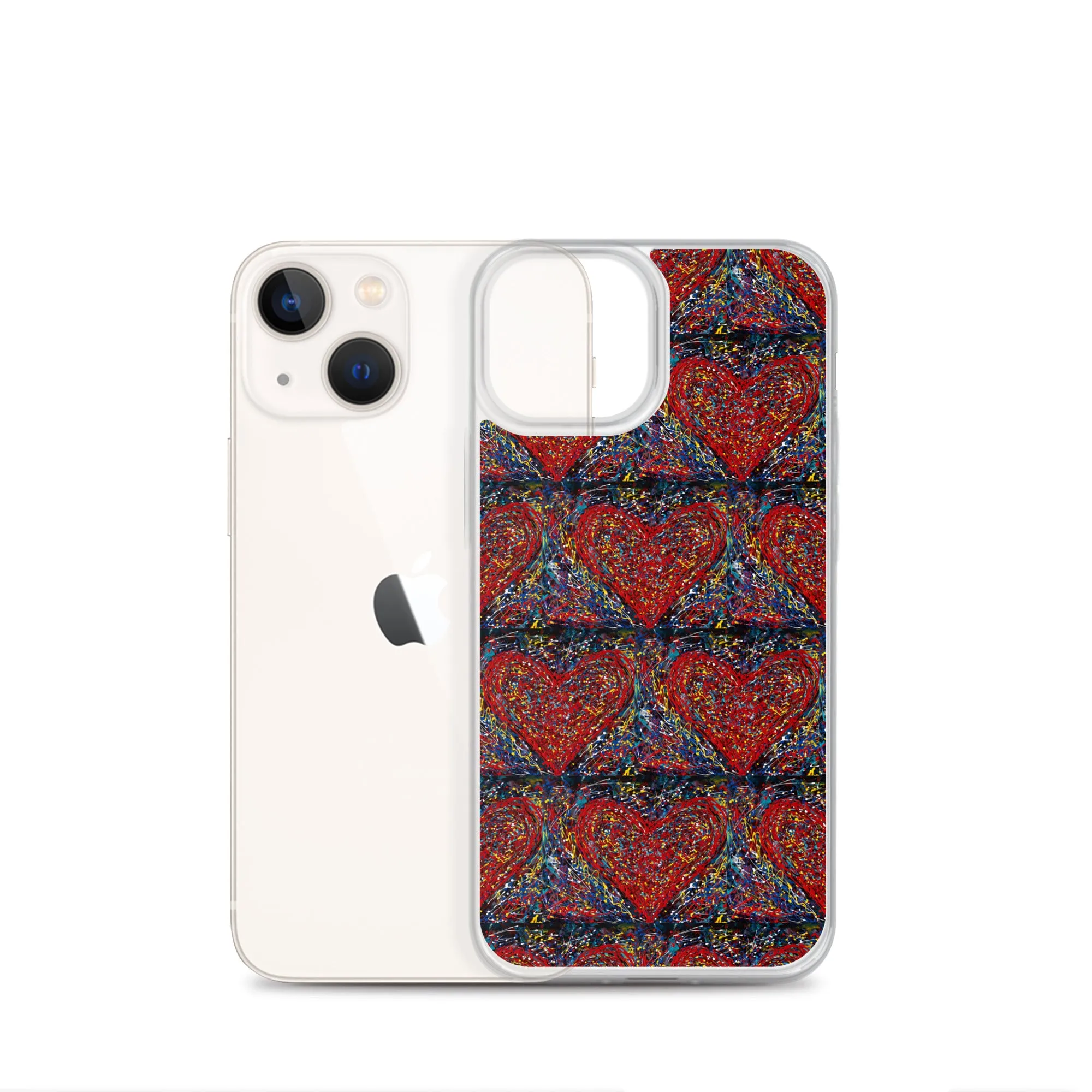 "Heart Scribbles" - iPhone Case