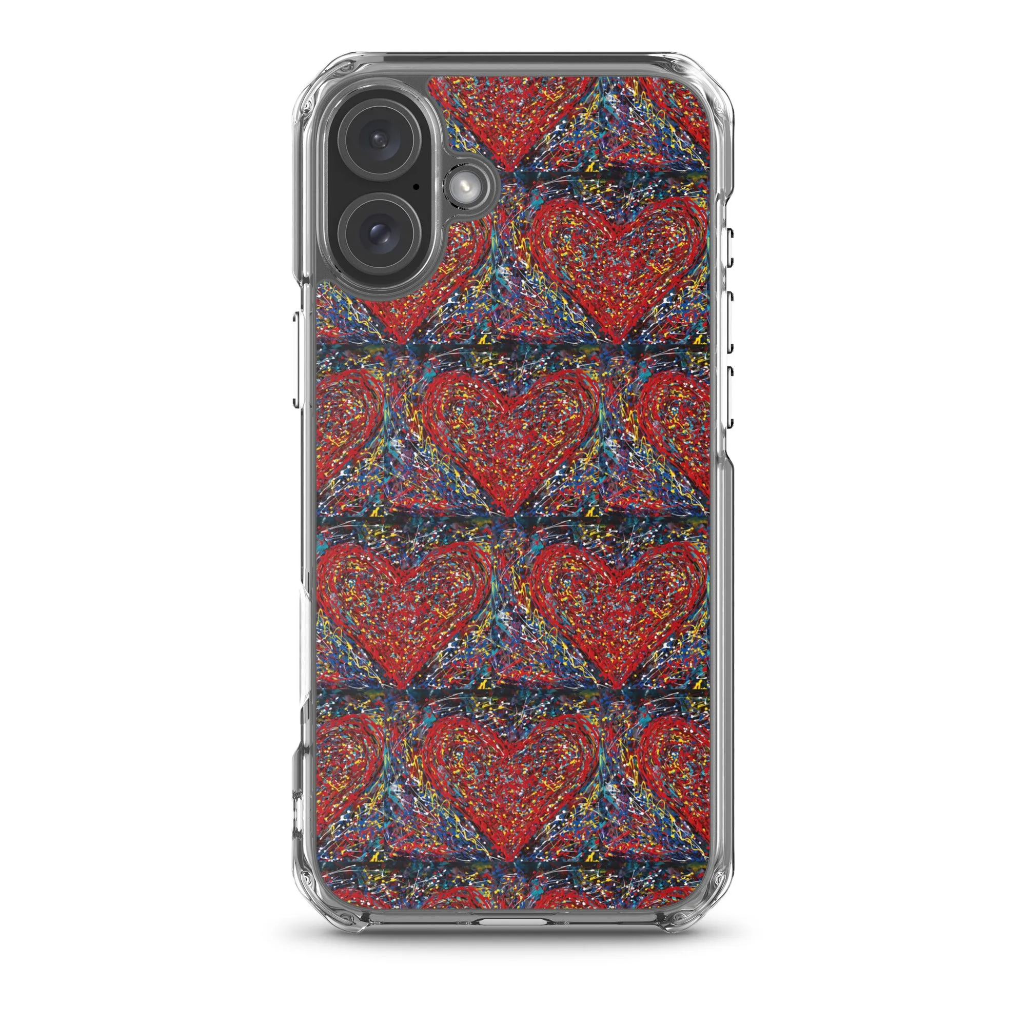 "Heart Scribbles" - iPhone Case