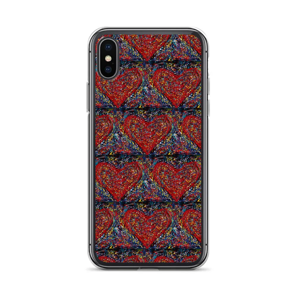 "Heart Scribbles" - iPhone Case