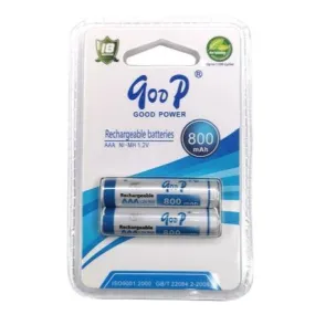 Rechargeable AAA Batteries Twinpack 80MAH GOOP