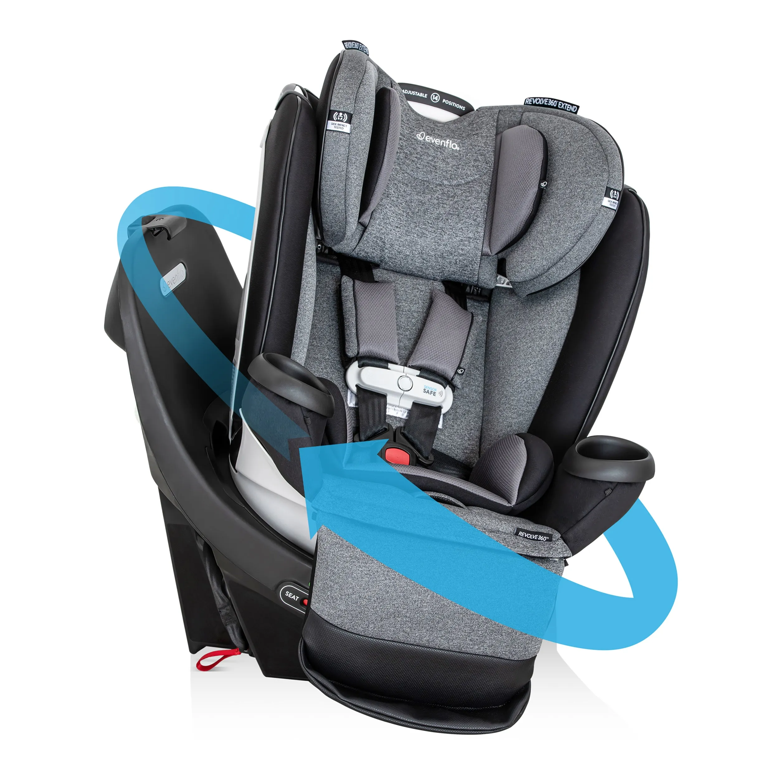 Revolve360 Extend All-in-One Rotational Car Seat with SensorSafe