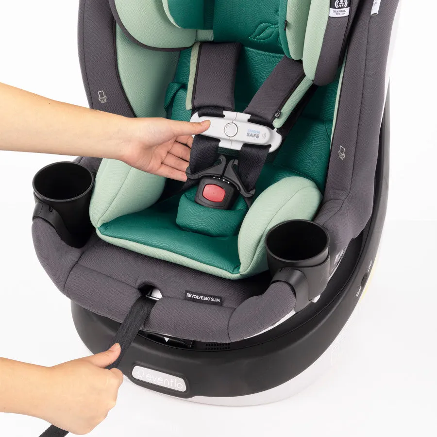 Revolve360 Slim 2-in-1 Rotational Car Seat with Green & Gentle Fabric