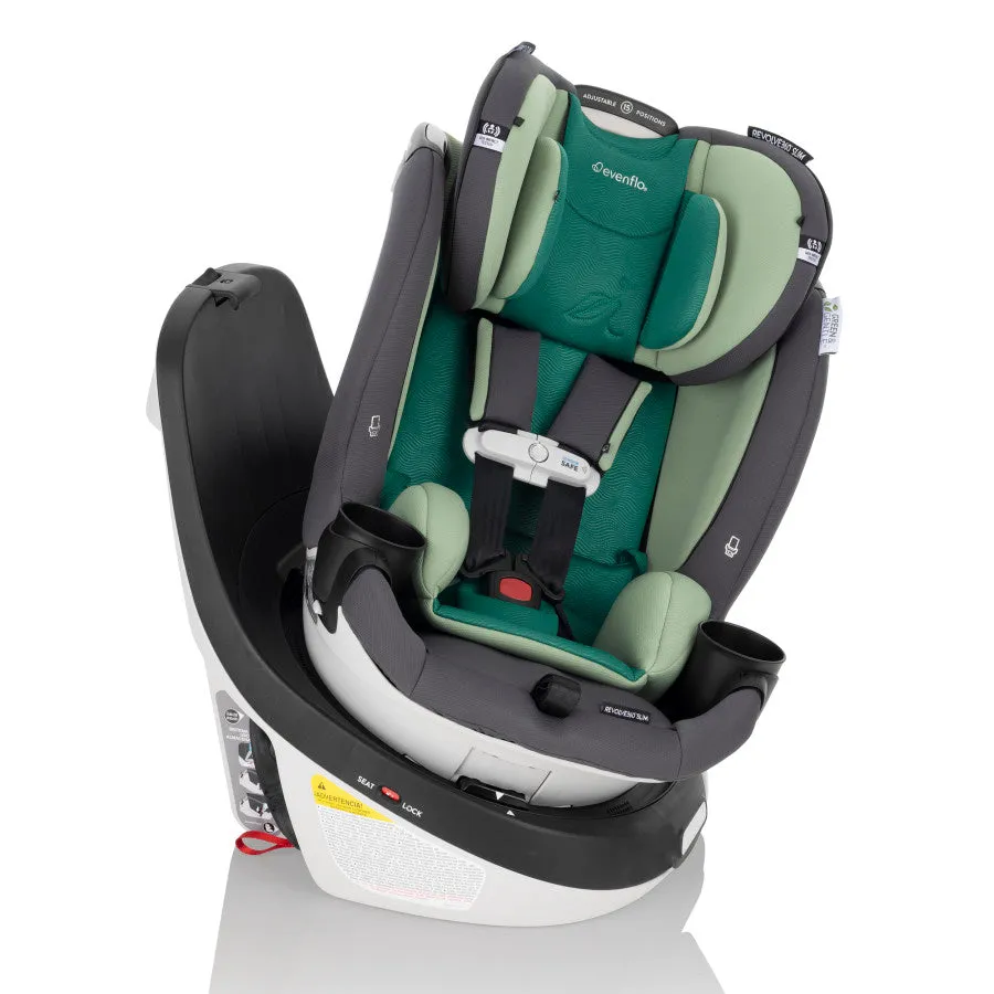 Revolve360 Slim 2-in-1 Rotational Car Seat with Green & Gentle Fabric