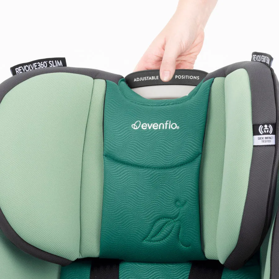 Revolve360 Slim 2-in-1 Rotational Car Seat with Green & Gentle Fabric