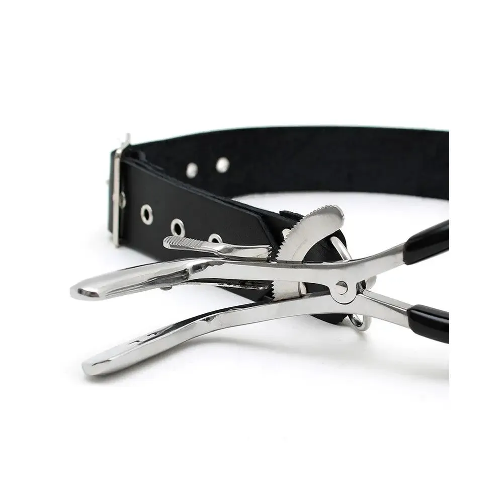 Rimba Black Bondage Mouth Clamp with Adjustable Strap