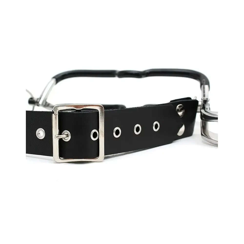 Rimba Black Bondage Mouth Clamp with Adjustable Strap