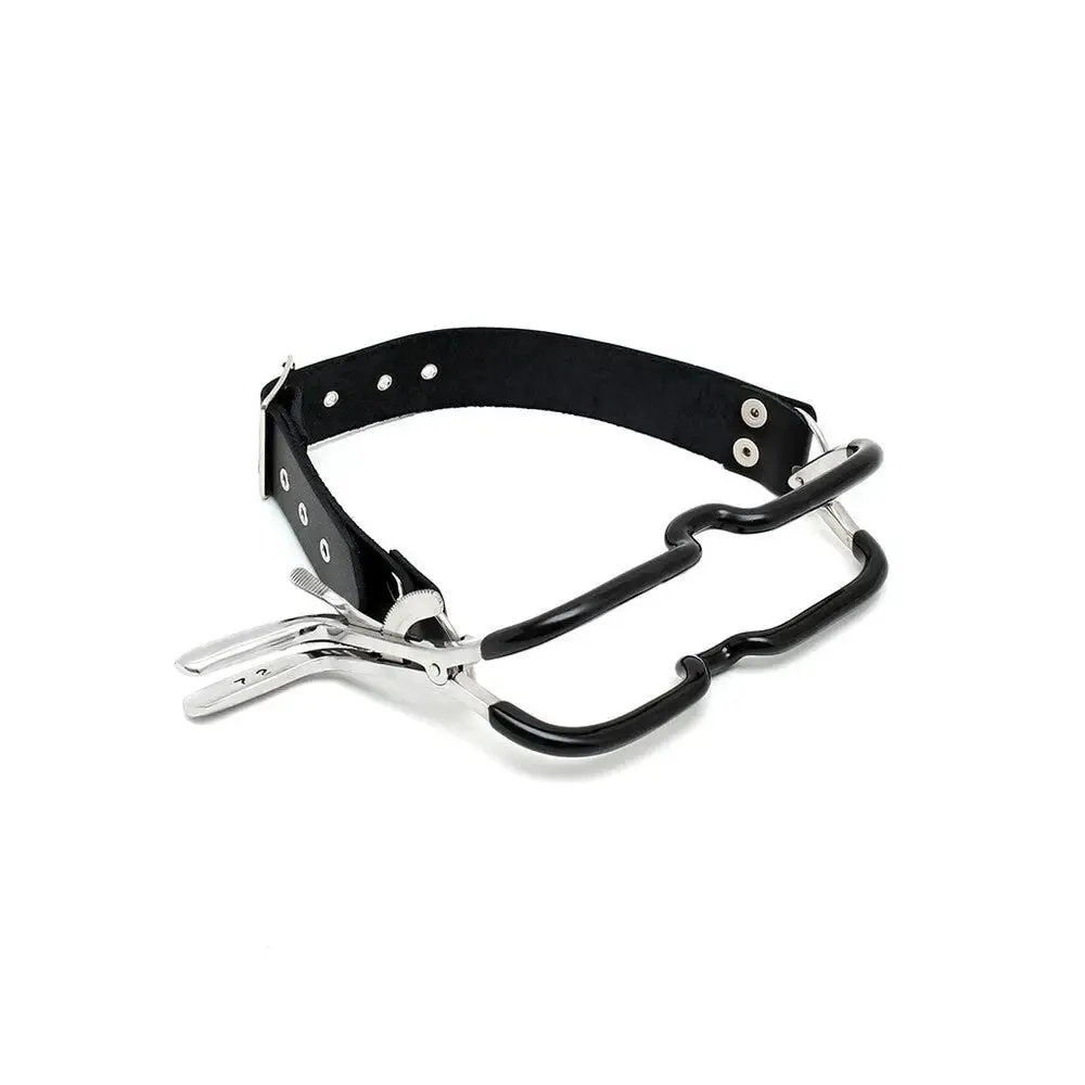 Rimba Black Bondage Mouth Clamp with Adjustable Strap