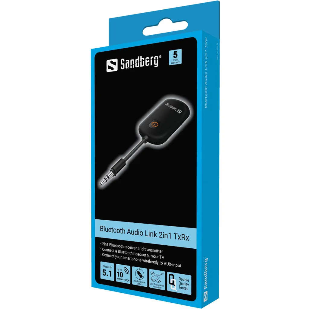 Sandberg 450-12 Bluetooth Audio Link Transmitter 2In1 Txrx Schwarz