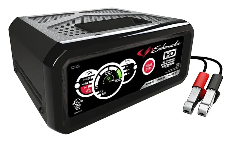 Schumacher SC1306 Battery Charger/Engine Starter, 12 V Output, AGM Battery :EA: QUANTITY: 1