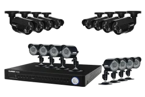 Security camera system with night vision cameras and audio