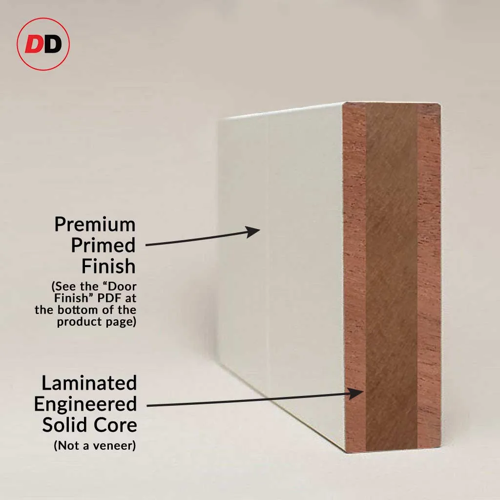 Single Sliding Door & Premium Wall Track - Eco-Urban® Melville 3 Panel Door DD6409 - 6 Colour Options