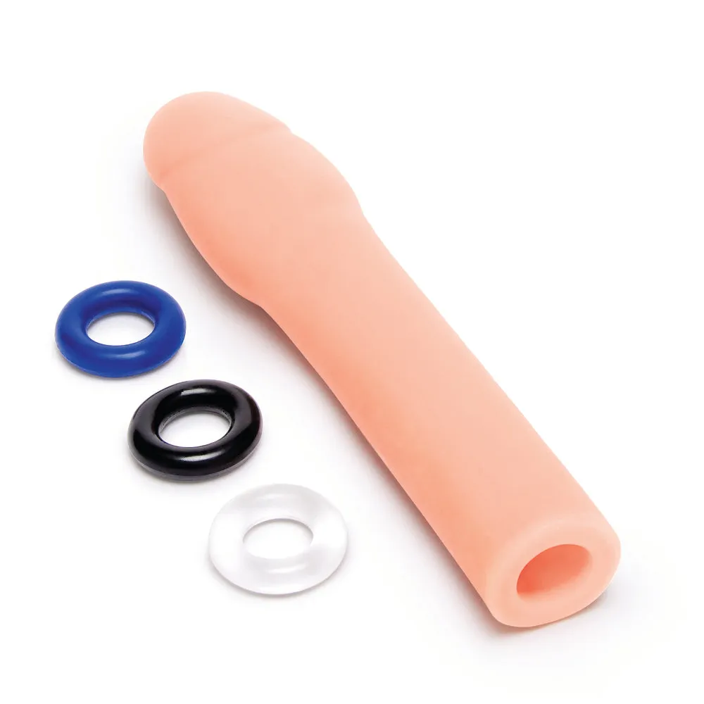 Size Up Extra Realistic 2 Inch Penis Extender Sleeve Flesh