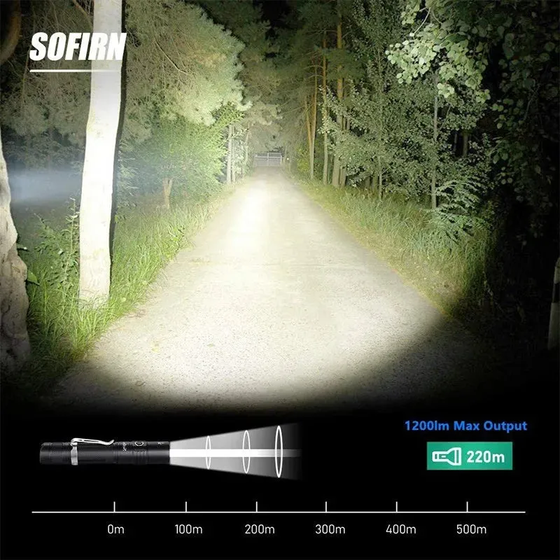 Sofirn SP31 V2.0 Powerful Tactical LED Flashlight 18650 Cree XPL HI 1200lm Torch Light Lamp with Dual Switch Power Indicator ATR