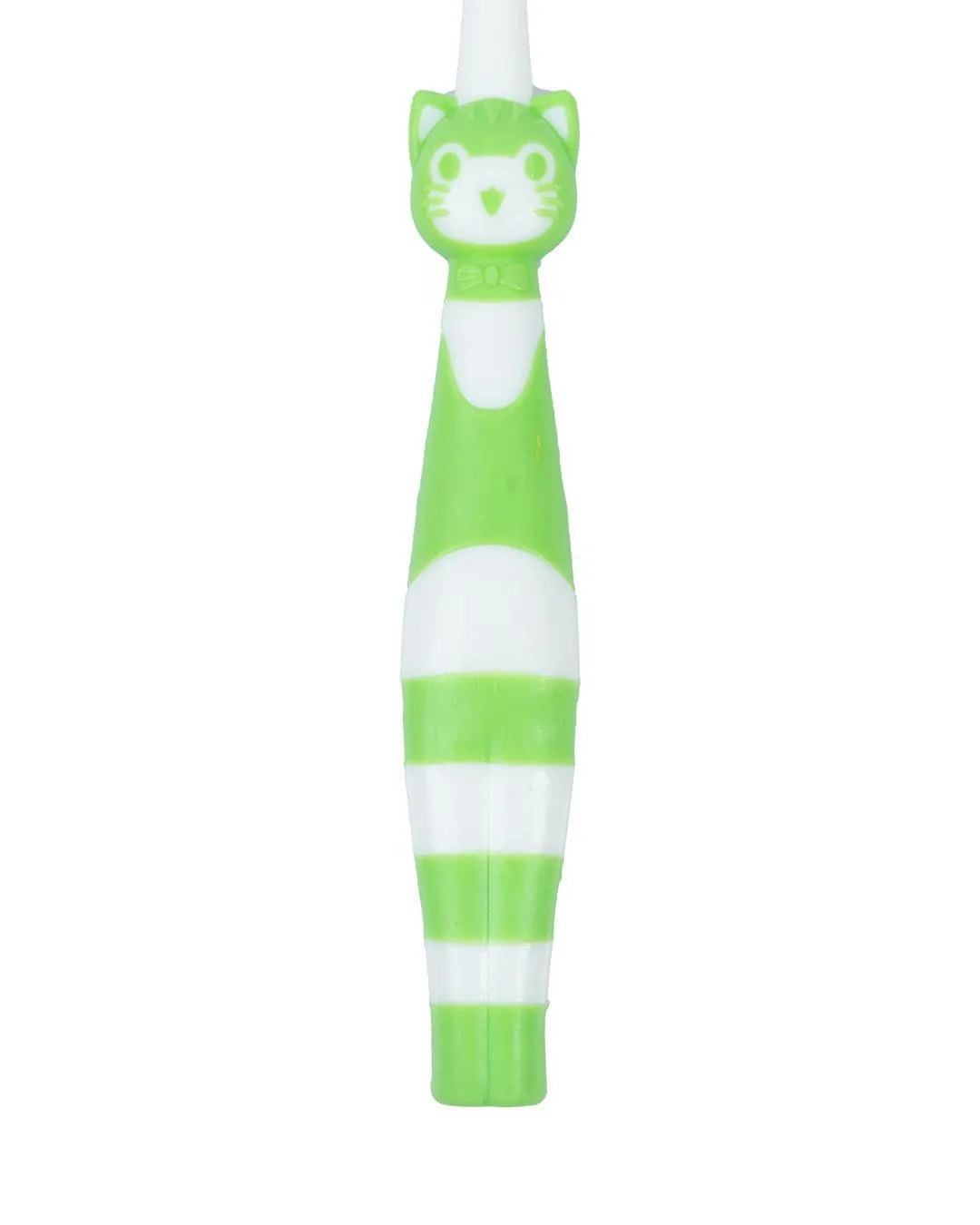 Soft Bristles Kid Compact Toothbrush with Toy Car, Green & Yellow, Plastic