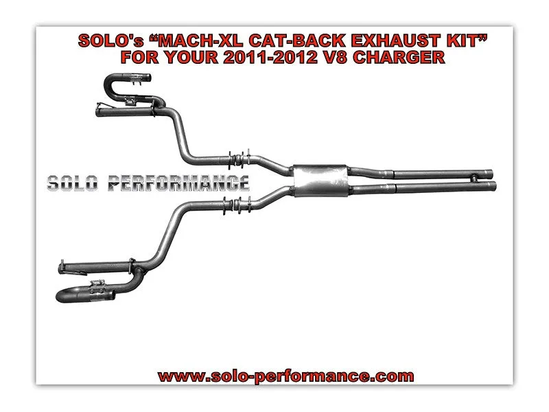 Solo Performance Exhaust Dodge Charger R/T V8 5.7 Hemi (11-14) Mach-XL Catback - 991189SL