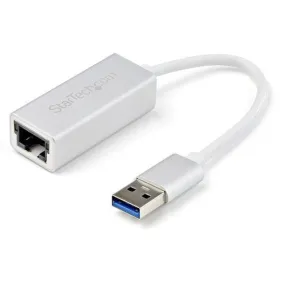 StarTech.com USB 3.0 to Gigabit Network Adapter - Silver - USB 3.1 - 1 Port(s) - 1 - Twisted Pair - 10/100/1000Base-T - Desktop