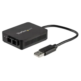 Startech.Com Usb To Fiber Optic Converter - 100Mbps - Usb 2.0 To Fiber Network Adapter - 100Base-Fx Sc Female Duplex Mul