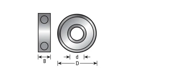 Steel Ball Bearing Guide | 1 1⁄8 Overall Dia x 3⁄16 Inner Dia x 5⁄16 Height | 47743 | 738685477434