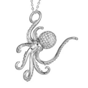 Sterling Silver Octopus Pendant by Alamea