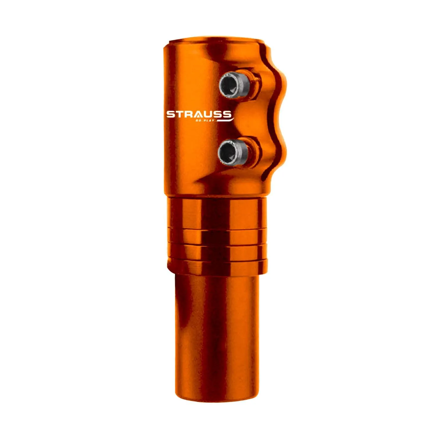 STRAUSS Cycle Handlebar | Cycle Heads Up Stem Riser Adaptor | Cycle Handle Extension | Cycle Accessories | Adjustable Cycle Handle Bar Stem Raiser | Enhanced Control and Stability, (Orange)