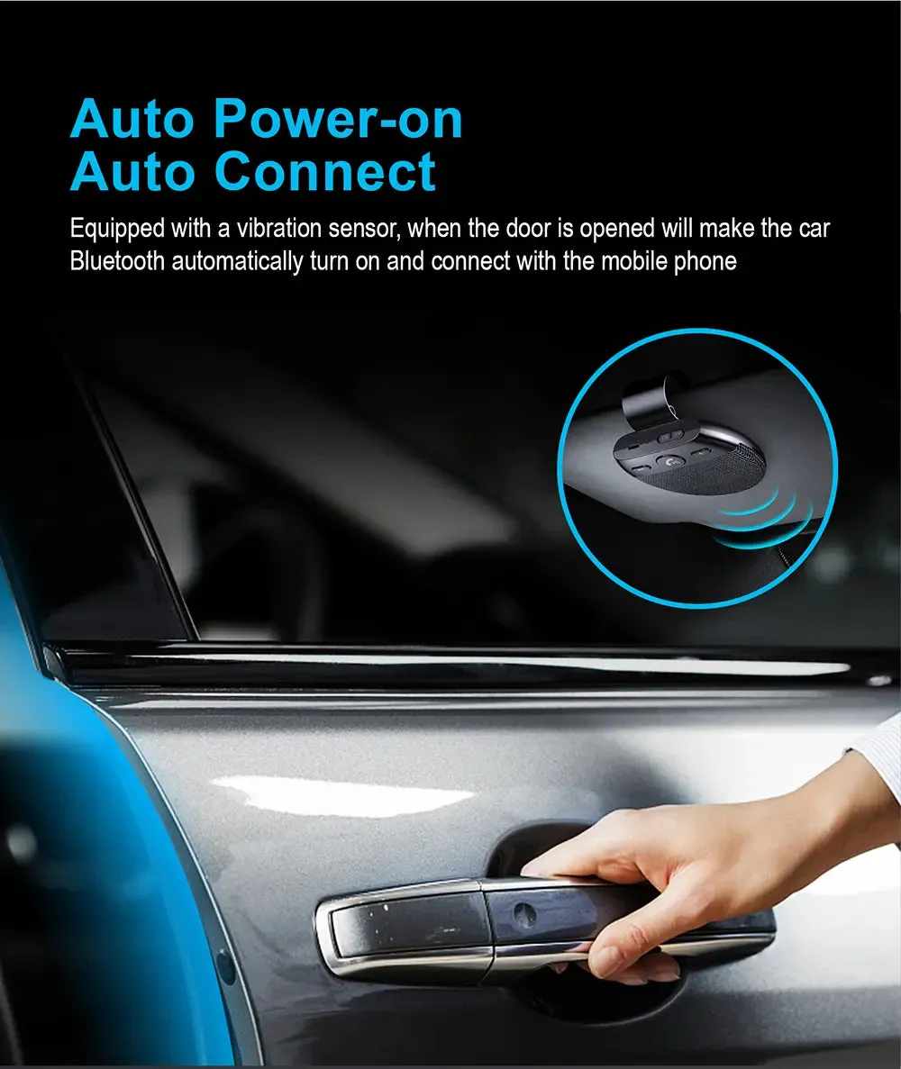 Sun Visor Wireless Bluetooth 5.0 Handsfree Carkit-Bluetooth Car Kit