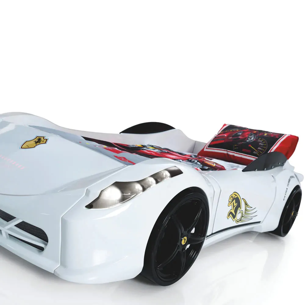 Super Cool 2025 Heavy Duty Spyder Race Car Bed | LED Lights | Remote Control With Sounds