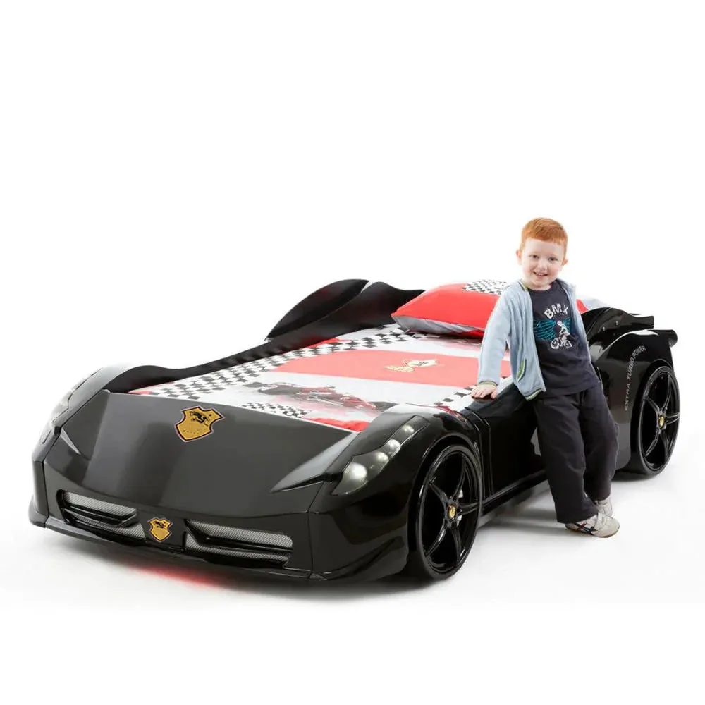 Super Cool 2025 Heavy Duty Spyder Race Car Bed | LED Lights | Remote Control With Sounds