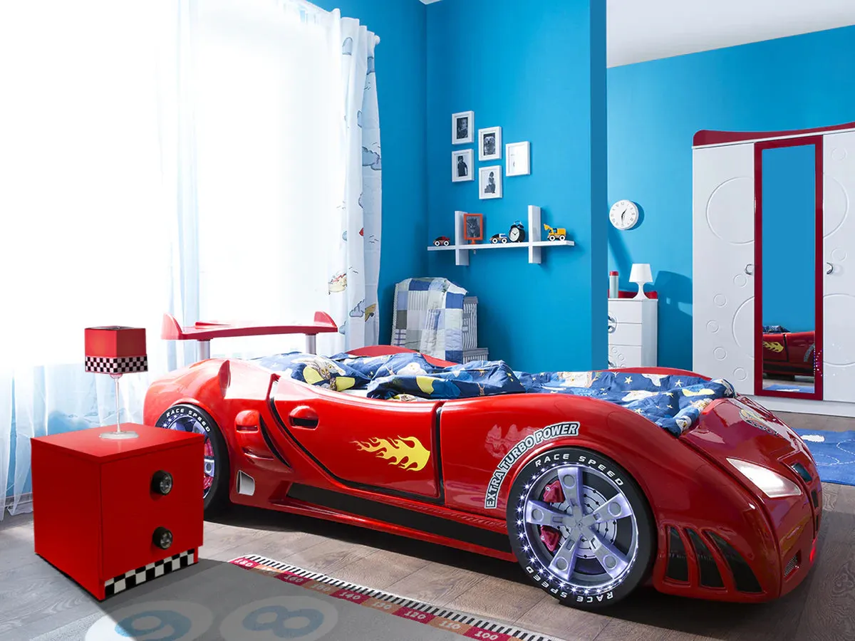 Super Cool | Heavy Duty Star Racer Kids Nightstand | Goes Great With Our Race Car Beds