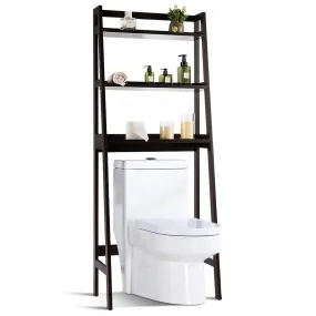 Tangkula Bathroom Space Saver, Over The Toilet Storage Rack, Free Standing 3-Shelf Bathroom Organizer