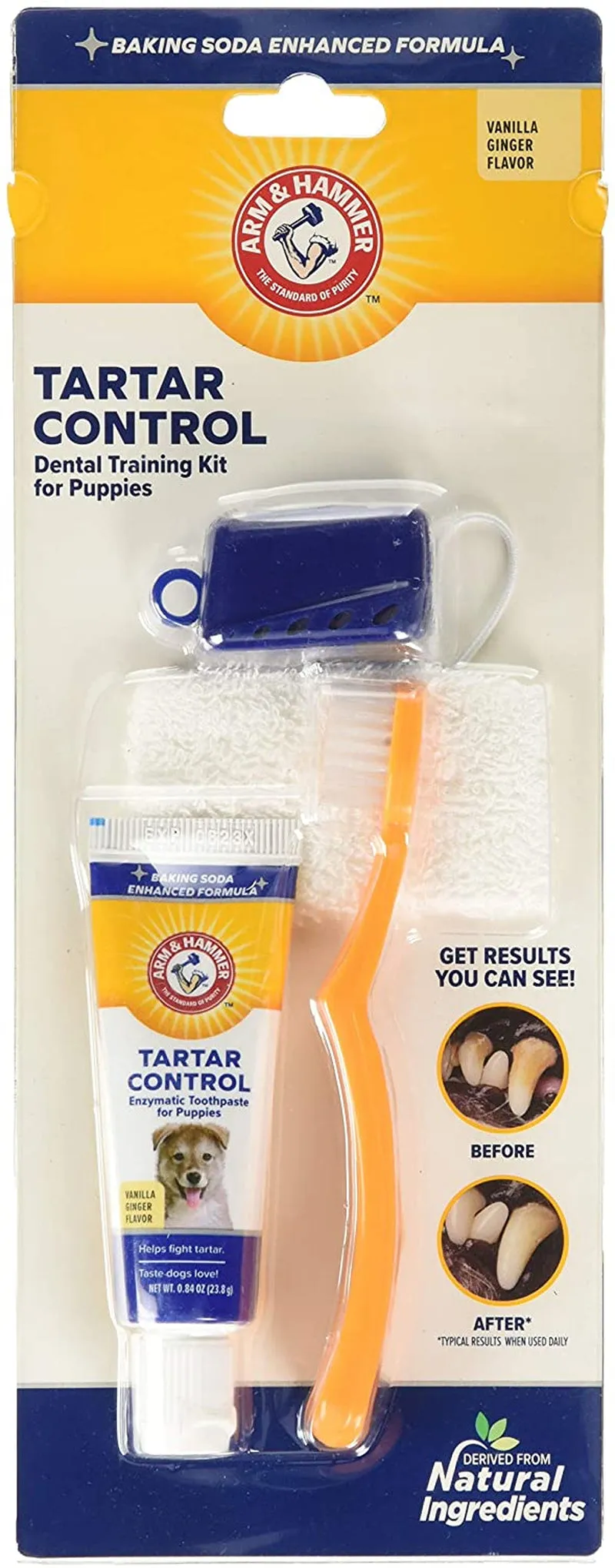 Tartar Control Kit for Dogs- Toothpaste, Toothbrush & Fingerbrush